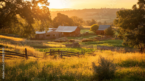 Rustic Farm Homestead: Golden Hour Agritourism