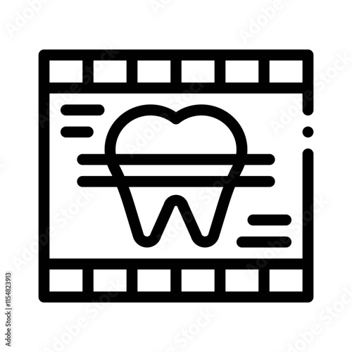 dental x ray line icon