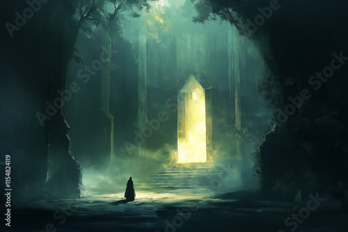 Someone Navigating Towards a Sudden Burst of Light in the Darkness