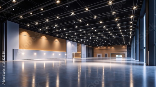 Wallpaper Mural Sleek 3D Rendering of a Modern Exhibition Hall Interior Space Torontodigital.ca