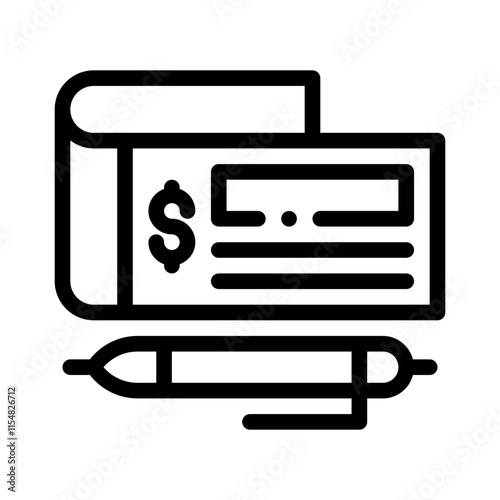 checkbook line icon