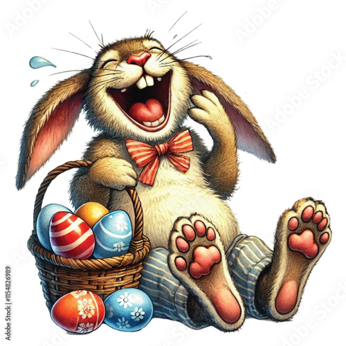 Funny Easter Bunny Sublimation Clipart