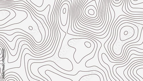 White topographic lines background contour lines wallpaper. Modern and dynamic feel to topographic mapping vector illustration.