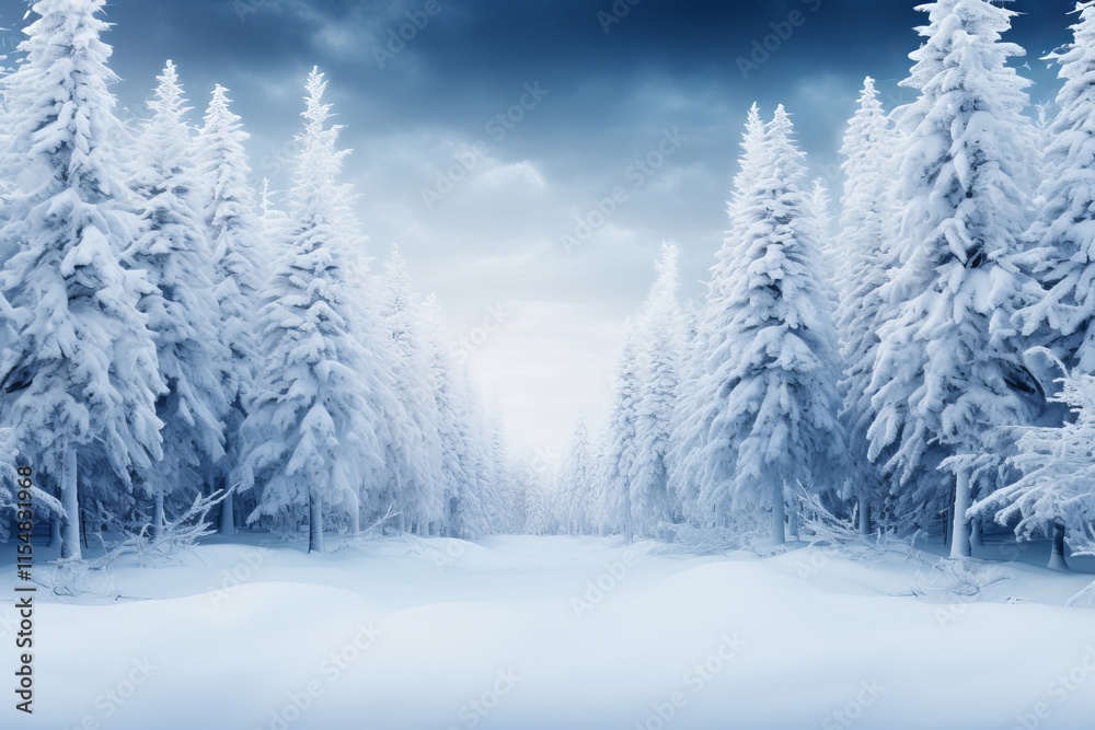 custom made wallpaper toronto digitalChristmas winter forest scene with ample white space for custom text or messages