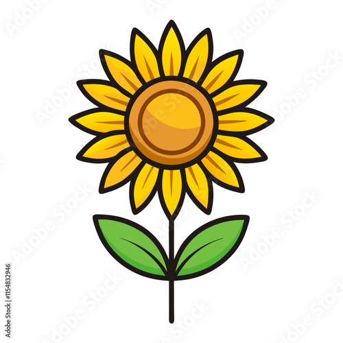 sunflower flower icon design