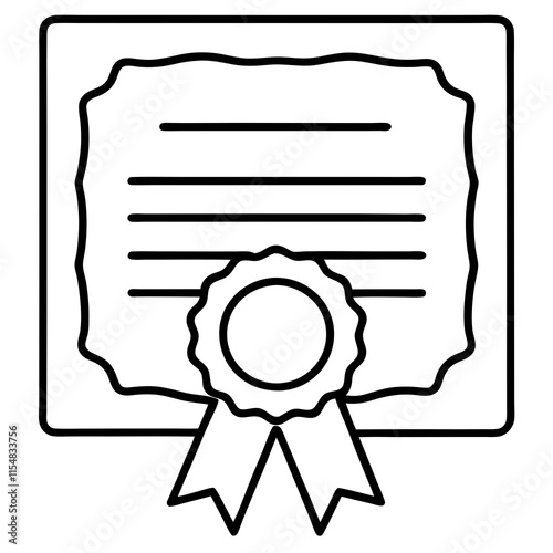 Bond Certificate Line Art Vector Design