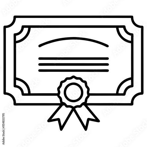 Bond Certificate Line Art Vector Design