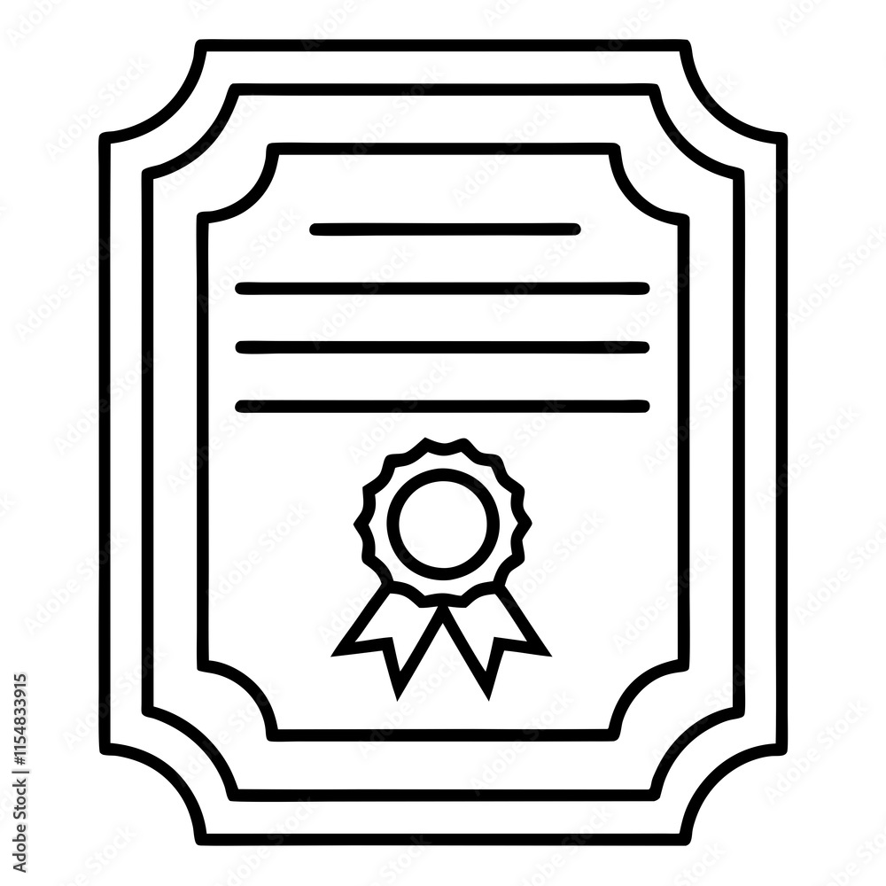 Bond Certificate Line Art Vector Design Bond Certificate Line Art Vector Design
