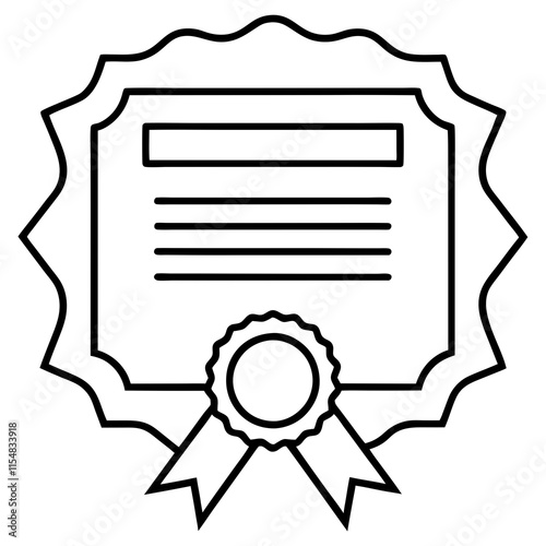 Bond Certificate Line Art Vector Design