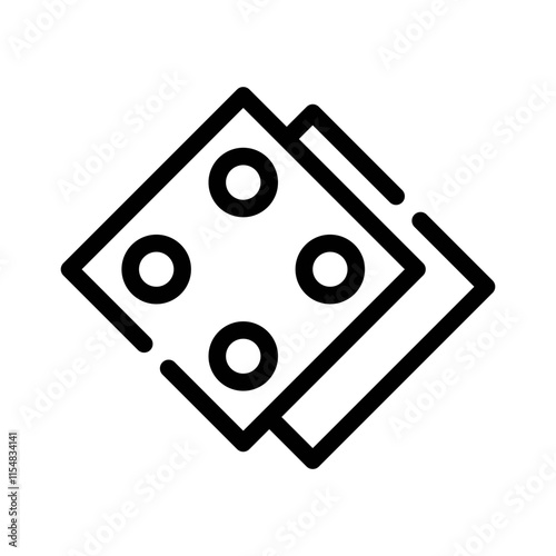 dice line icon