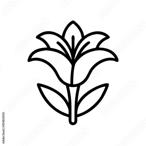 lily flower icon design