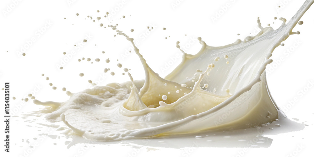 milk splash isolated on white