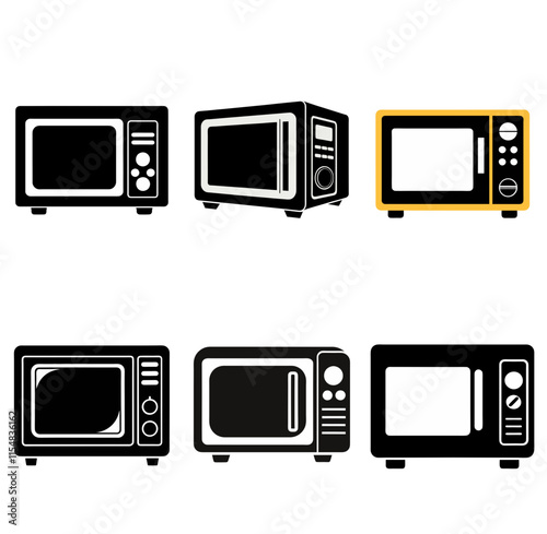 Microwave silhouette vector illustration