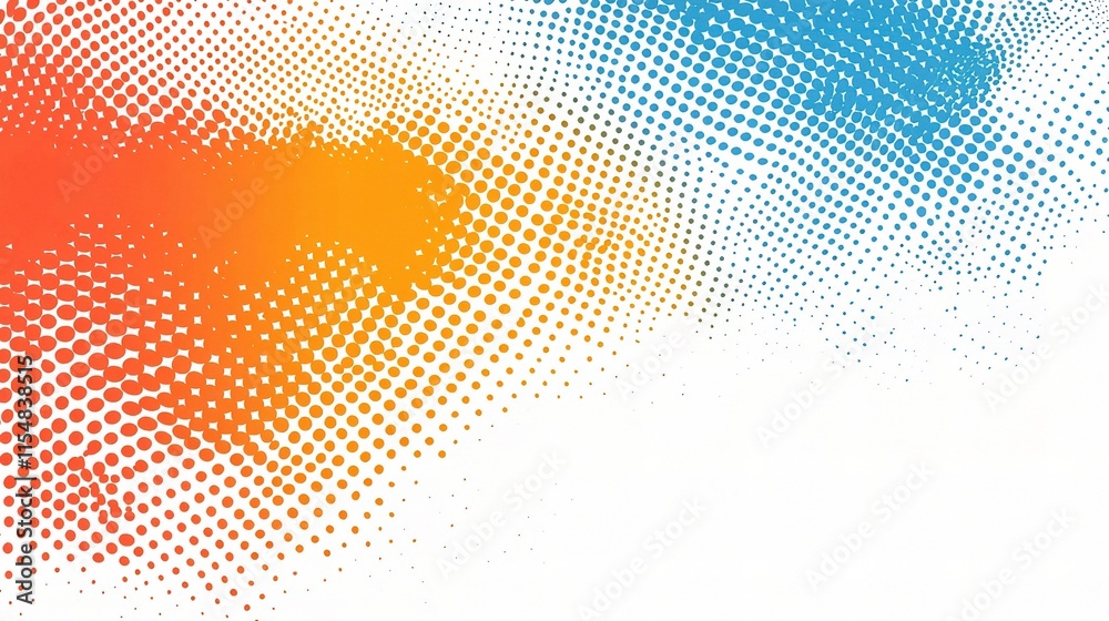 custom made wallpaper toronto digitalAbstract Halftone Pattern with Three Complementary Colors