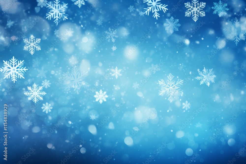 Stunning snowdrifts and intricate snowflakes beautifully designed on a calming blue background Stunning snowdrifts and intricate snowflakes beautifully designed on a calming blue background