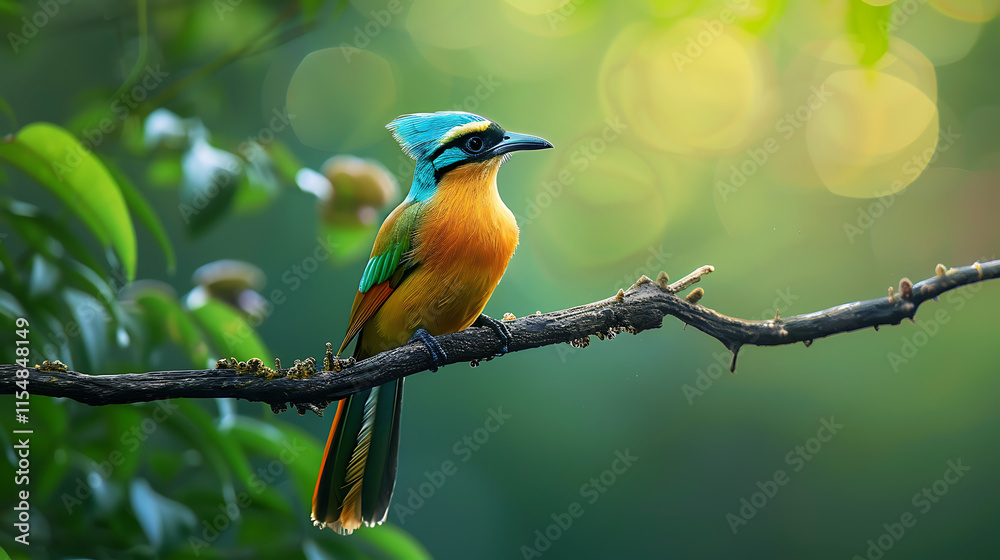 Beautiful Birds, parrots portraits on branches Beautiful Birds, parrots portraits on branches