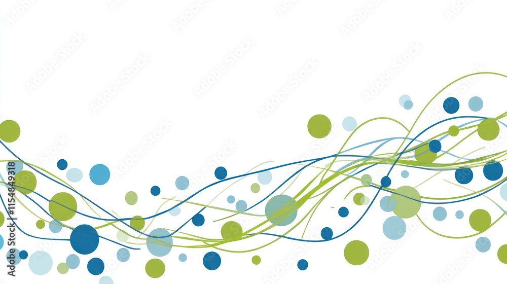 Abstract wavy lines and dots background. Abstract wavy lines and dots background.
