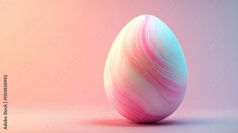 Abstract Easter egg design with minimal lines and a soft pastel gradient background Abstract Easter egg design with minimal lines and a soft pastel gradient background