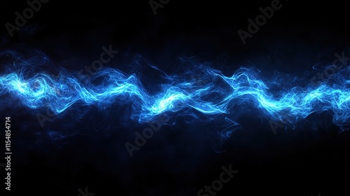 Electric Blue Flash Effect on Dark Background Creating Energy Vibe