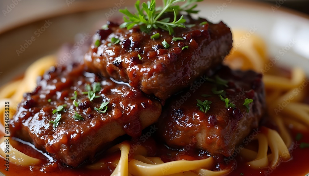 Braised Short Ribs in Luscious Red Wine Sauce Braised Short Ribs in Luscious Red Wine Sauce