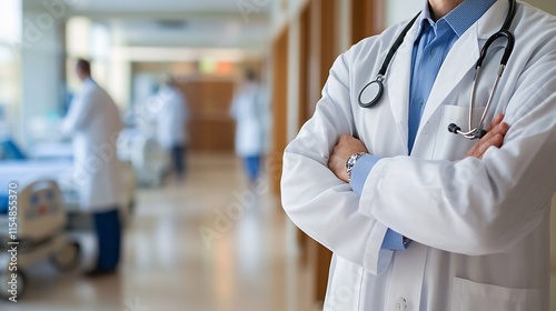 Hospitalist coordinating patient care a hospital setting and managing complex medical conditions