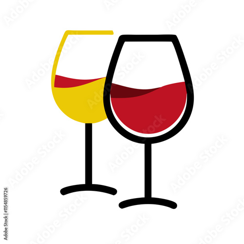 wine glass icon design