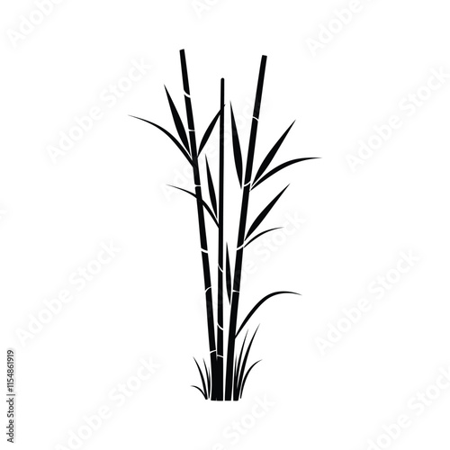 Sugarcane Minimalist silhouette Design Pro Vector