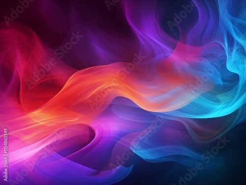 Wallpaper Mural Vibrant and Colorful Swirl Smoke Abstract Background  Torontodigital.ca