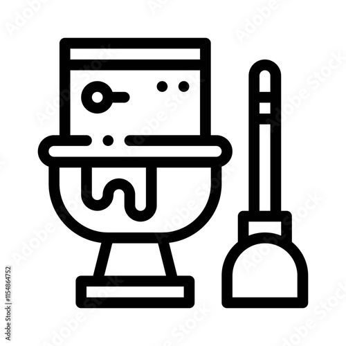 toilet cleaner line icon