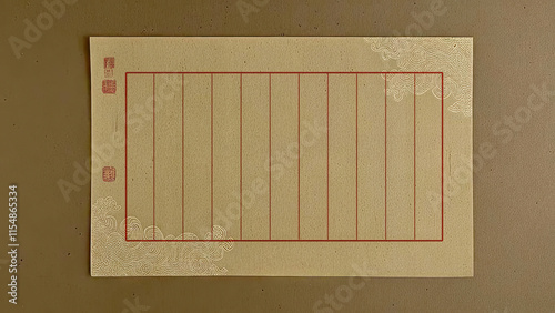 Blank page, paper material, xuan paper texture,, 8K, top view
