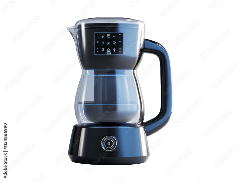 Modern Blender with Touch Panel Setting on Transparent Background Modern Blender with Touch Panel Setting on Transparent Background