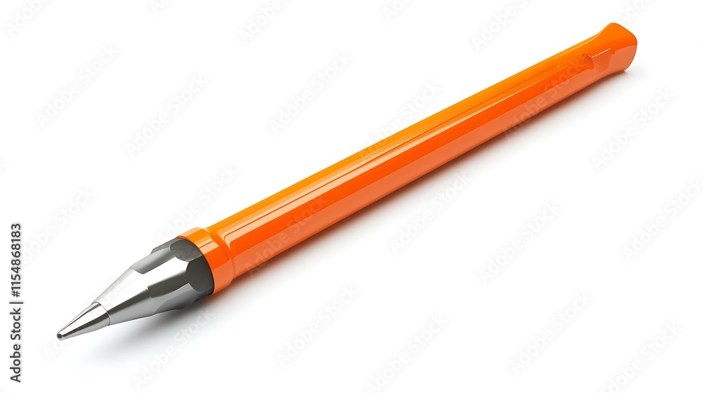 Orange screwdriver isolated on white background Orange screwdriver isolated on white background