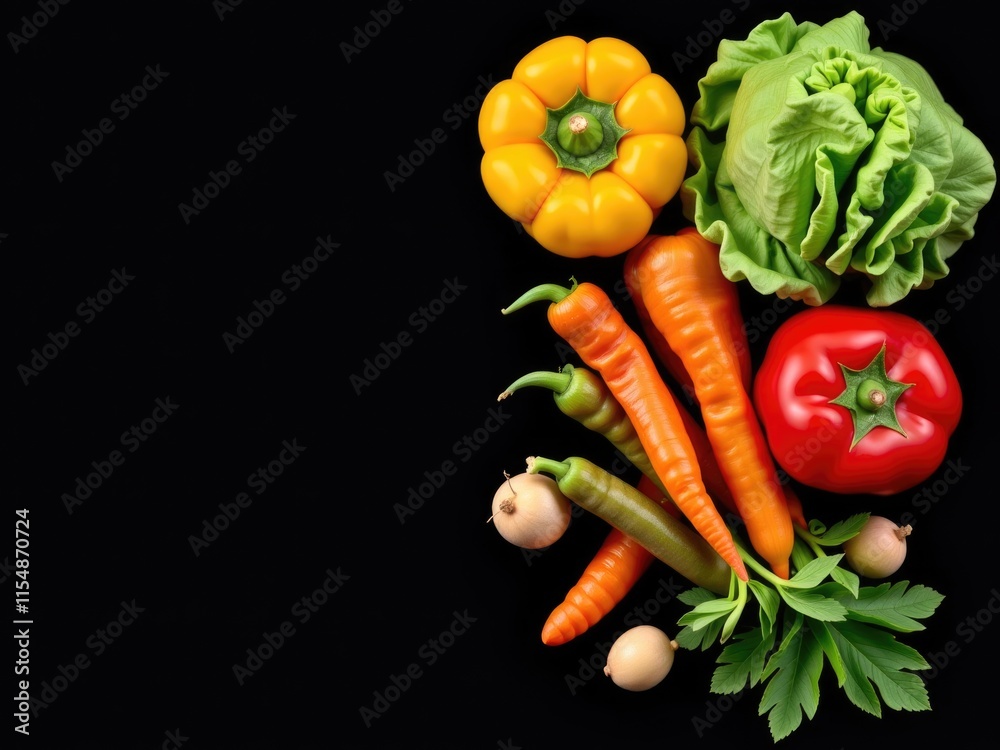 Fresh Colorful Vegetables Peppers Carrots Cabbage Healthy Food Fresh Colorful Vegetables Peppers Carrots Cabbage Healthy Food