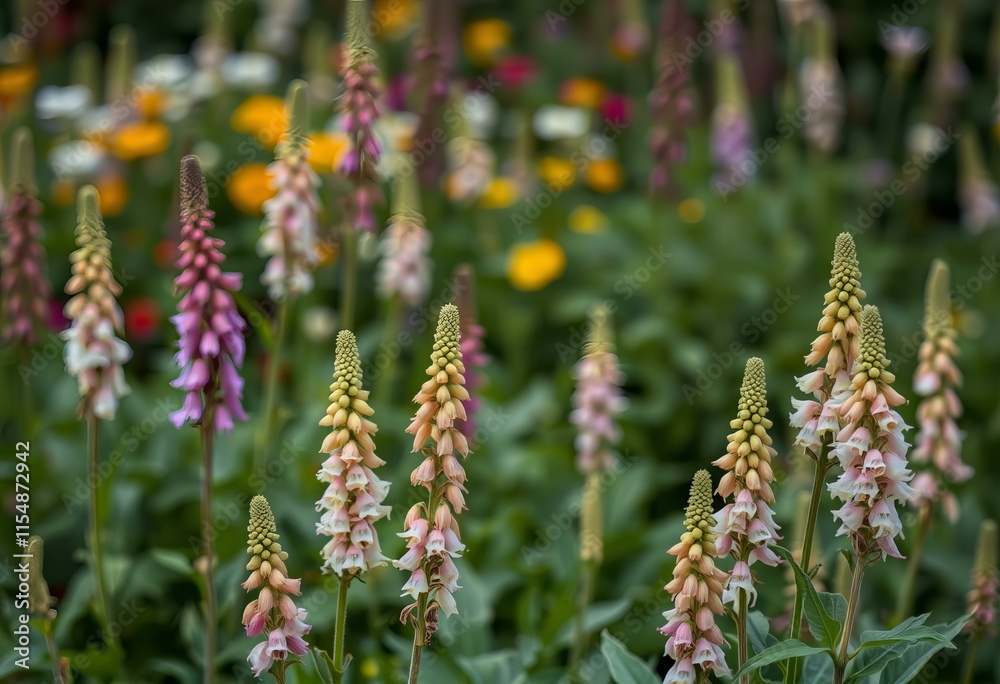 Picture Fragrant garden with stocks.