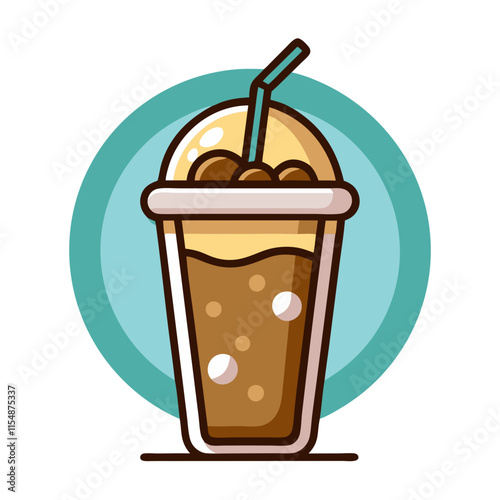 iced coffee icon design