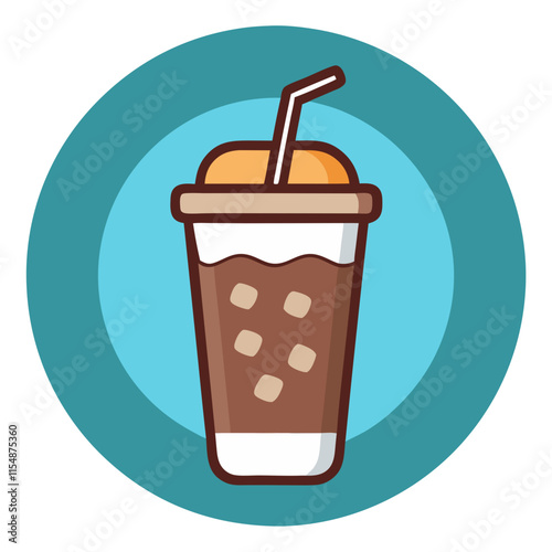 iced coffee icon design