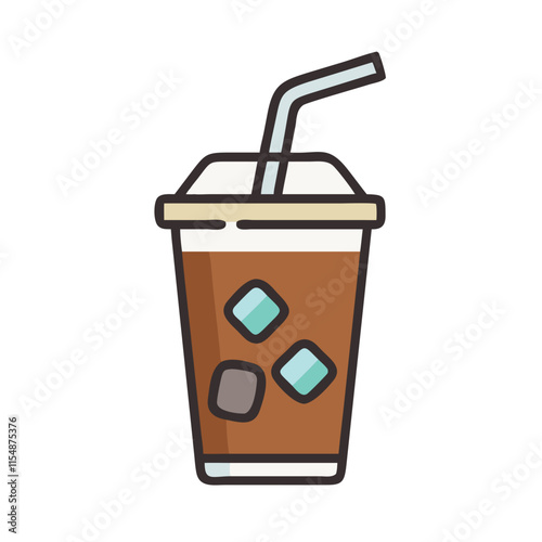 iced coffee icon design