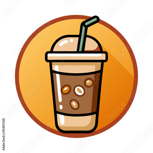 iced coffee icon design