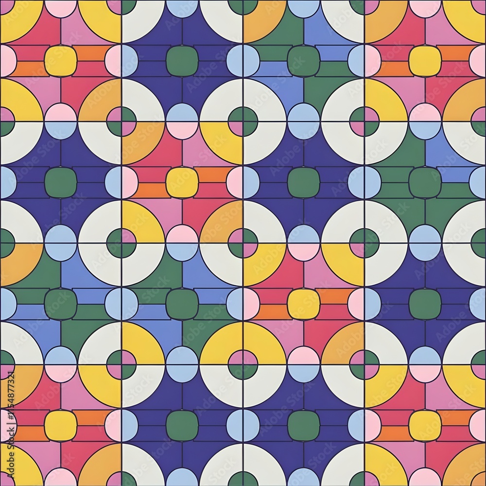 Colorful Flow A Continuous Pattern of Vibrant Tiles Colorful Flow A Continuous Pattern of Vibrant Tiles