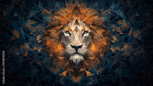 Majestic Lion: Low Poly Art