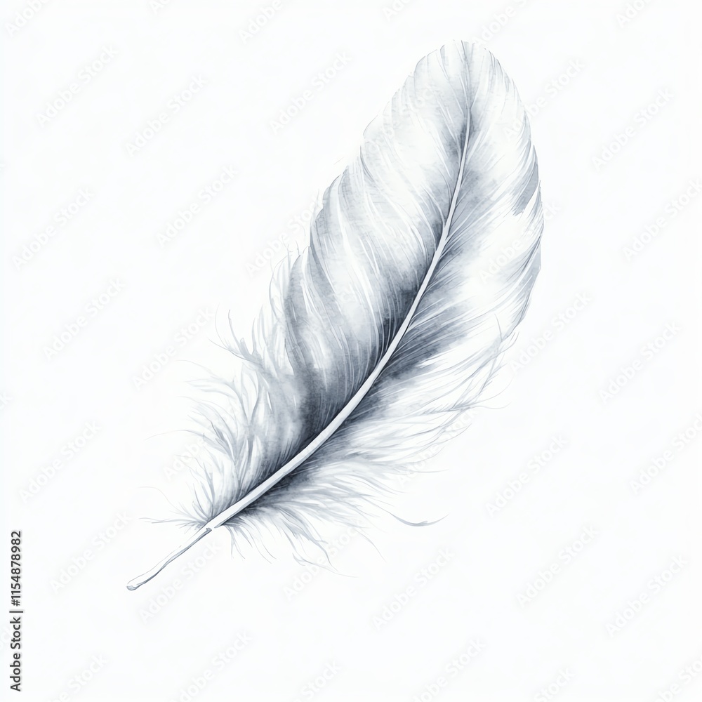 Obraz premium Delicate feather with intricate details.