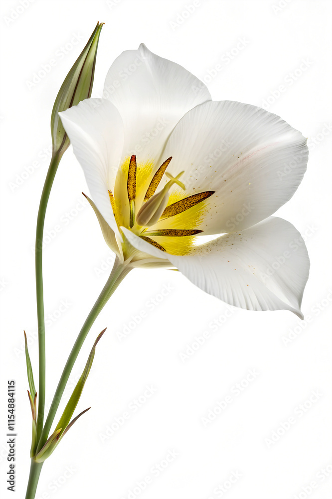 Fototapeta premium white lily isolated on white background