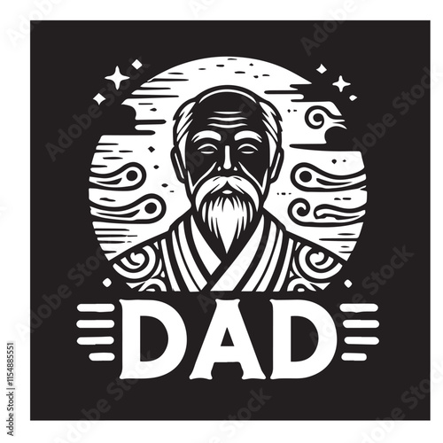 Dad Svg silhouette vector design