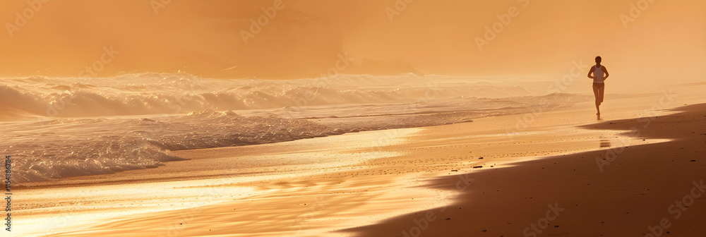 Solitary Runner at Dawn: A Symbol of Determination and Unwavering Dedication Solitary Runner at Dawn: A Symbol of Determination and Unwavering Dedication