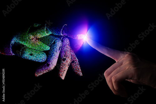 The link between humans and technology refers to the transfer of knowledge or energy from humans to robots. The evolution of technology that plays a role in human daily life. The link between humans