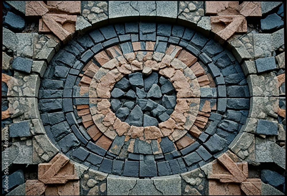 Fototapeta premium Elegant Graphic Layered stone textures creating a kaleidoscopic effect.