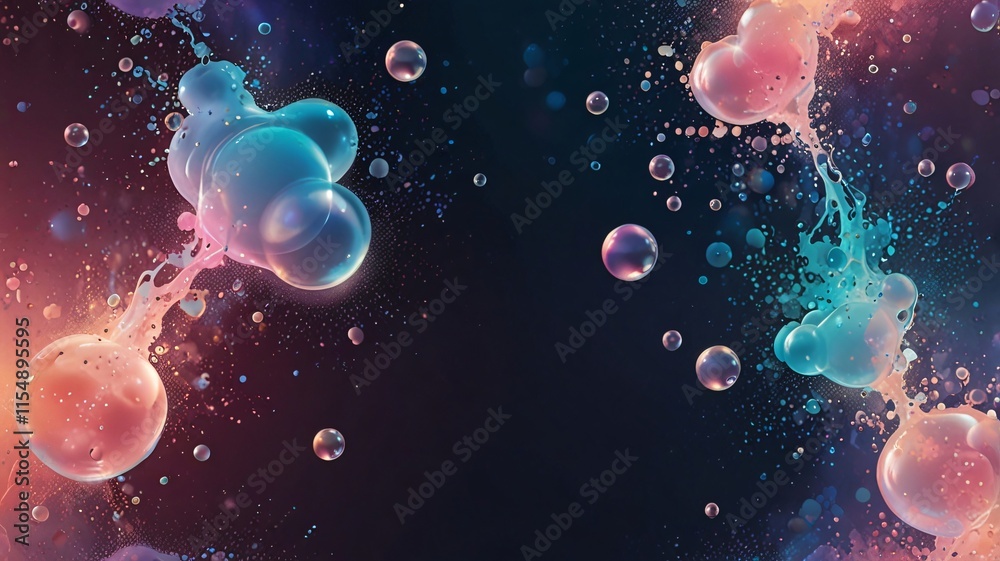 Naklejka premium background with bubbles and water , AI Generated.