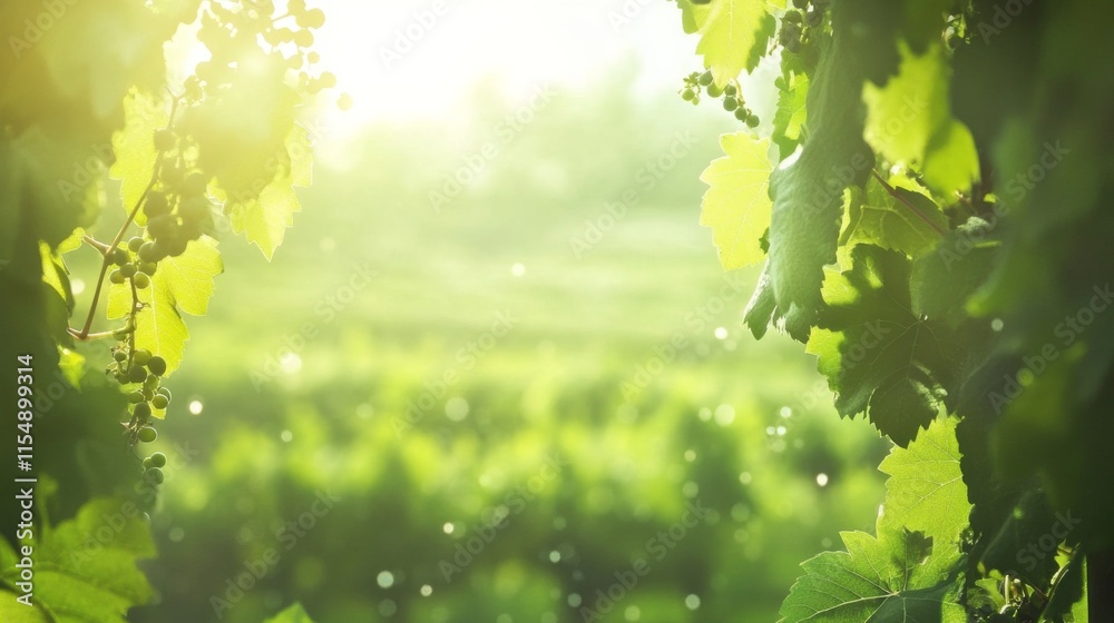 Natural Lighting in Vineyard with Soft Background Natural Lighting in Vineyard with Soft Background