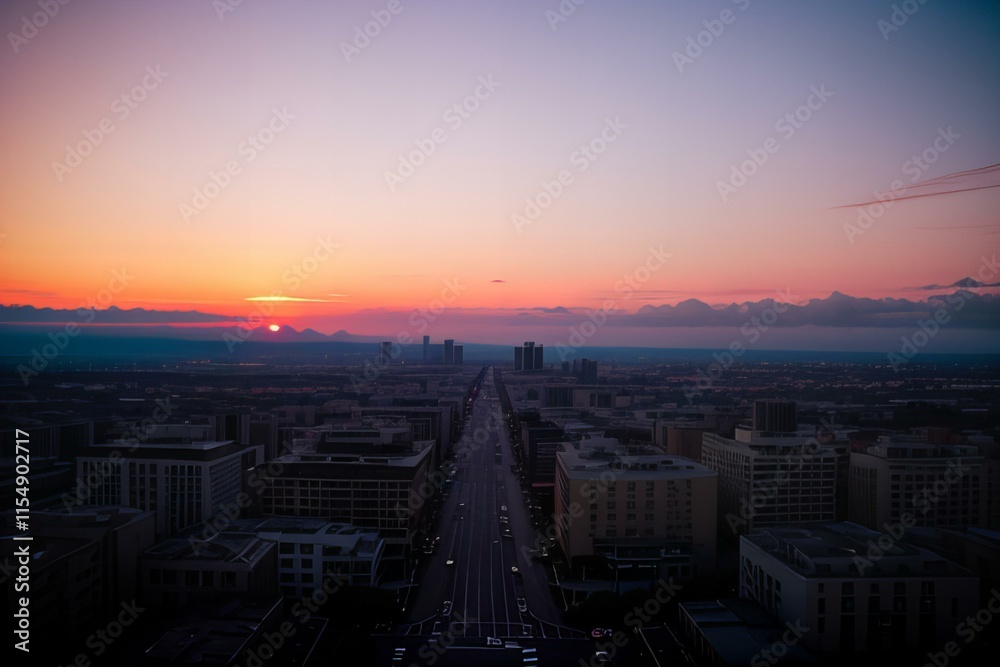 Fototapeta premium Sky with vibrant sunset colors