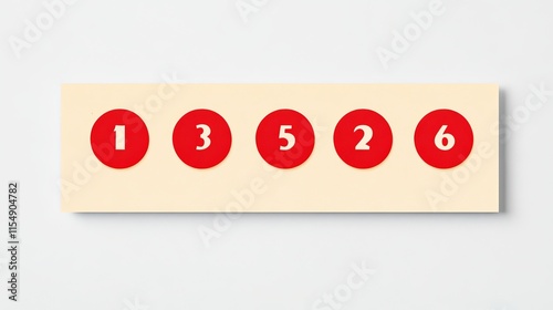 A horizontal line with five marked points, each accompanied by a corresponding number and a descriptive label, e.g., 1 (Very Dissatisfied) to 5 (Very Satisfied)  photo